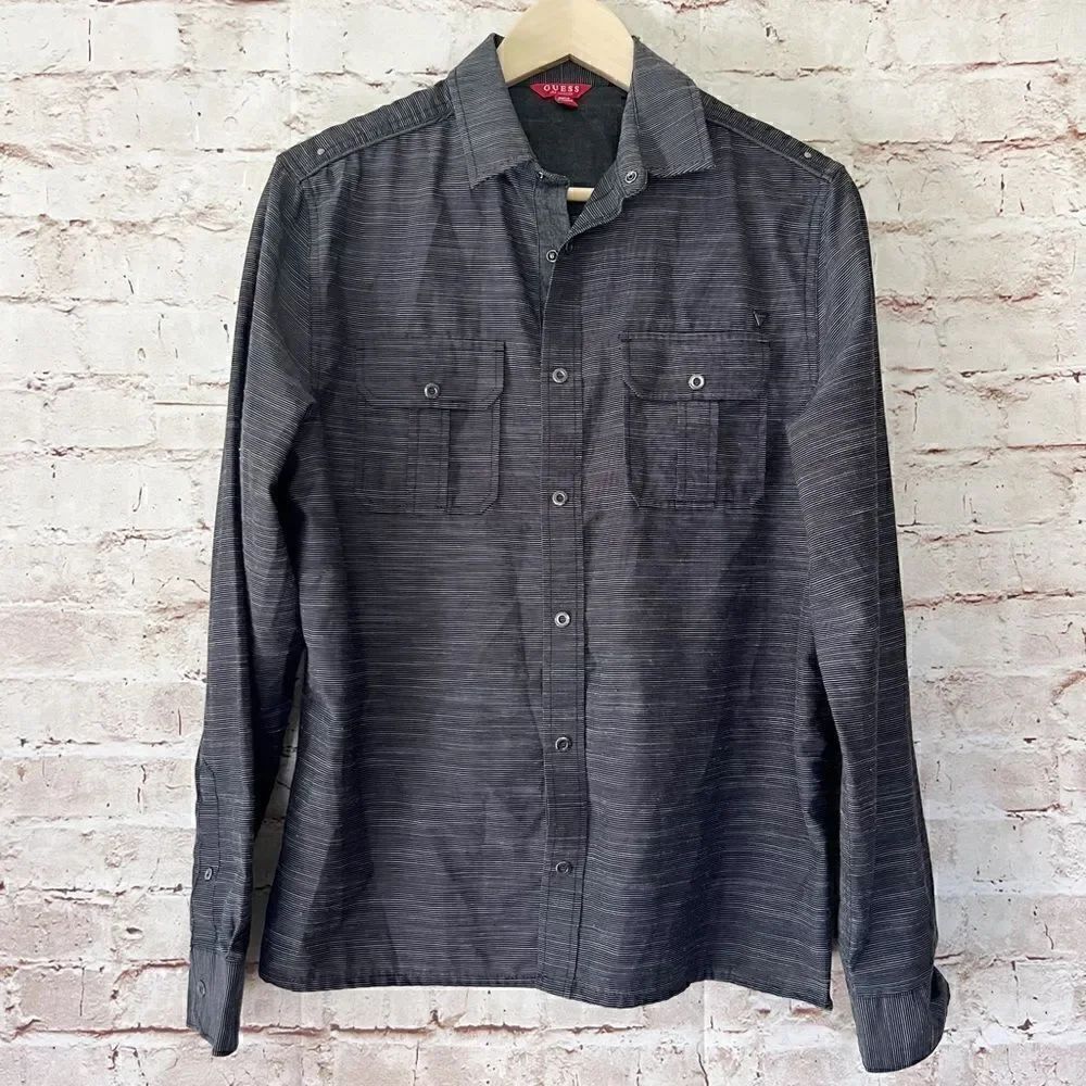 Guess mens snap up surplus shirt